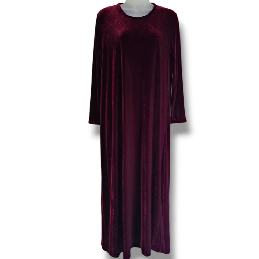 Vintage Saks Fifth‎ Avenue Maxi Dress Size S P Red Velvet Long Valentine's Day